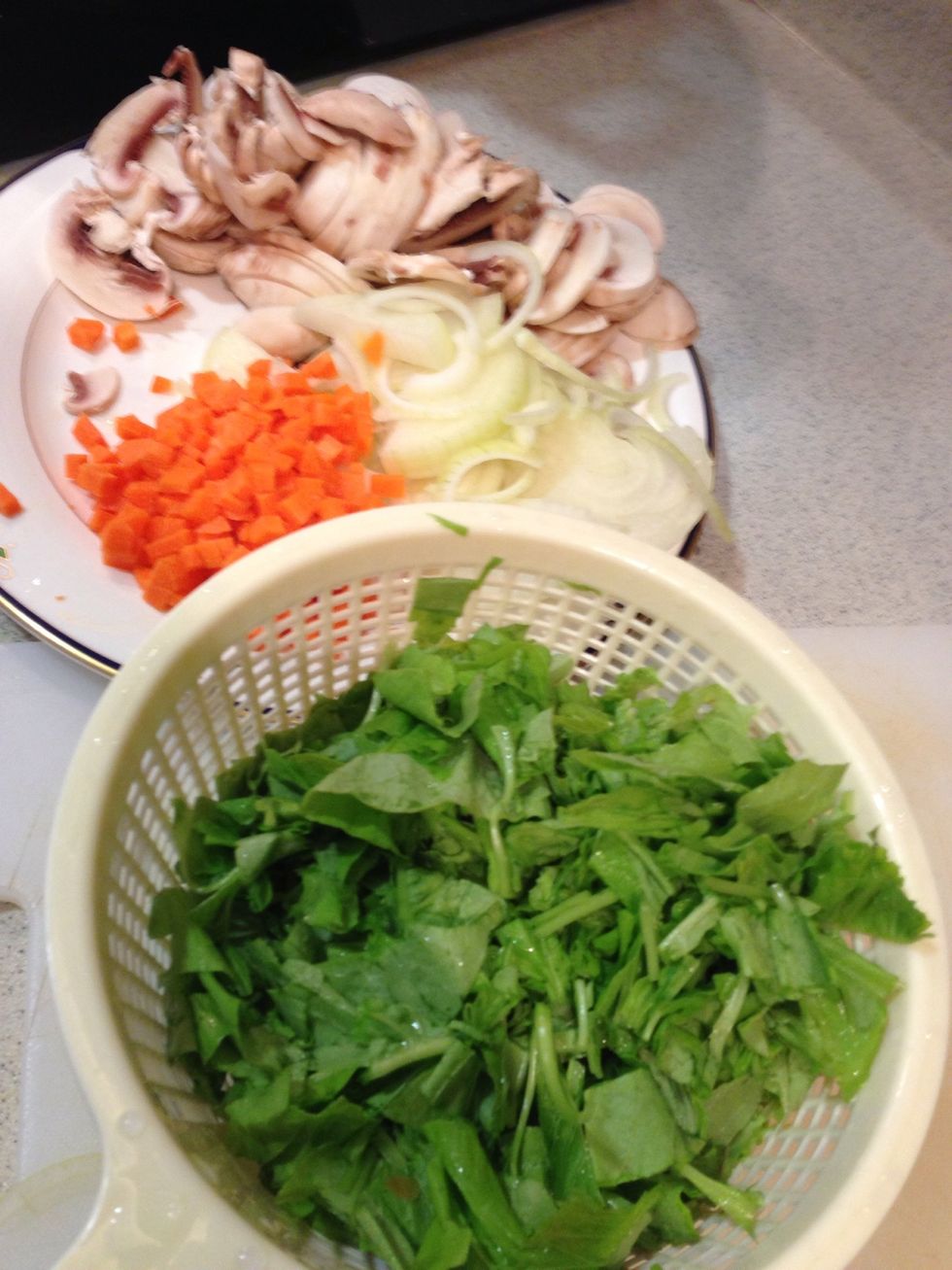 Wash, cleaned, & chopped the veggie.