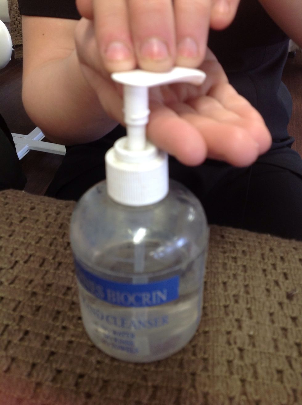 Wash hands using anti bacterial soap.