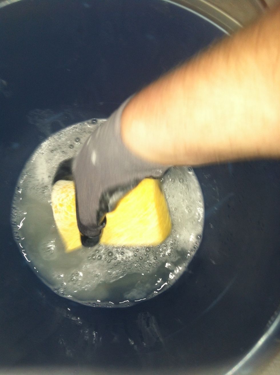 Wash off excess grout. And repeat previous step again after 15 min. And again after about an hour .