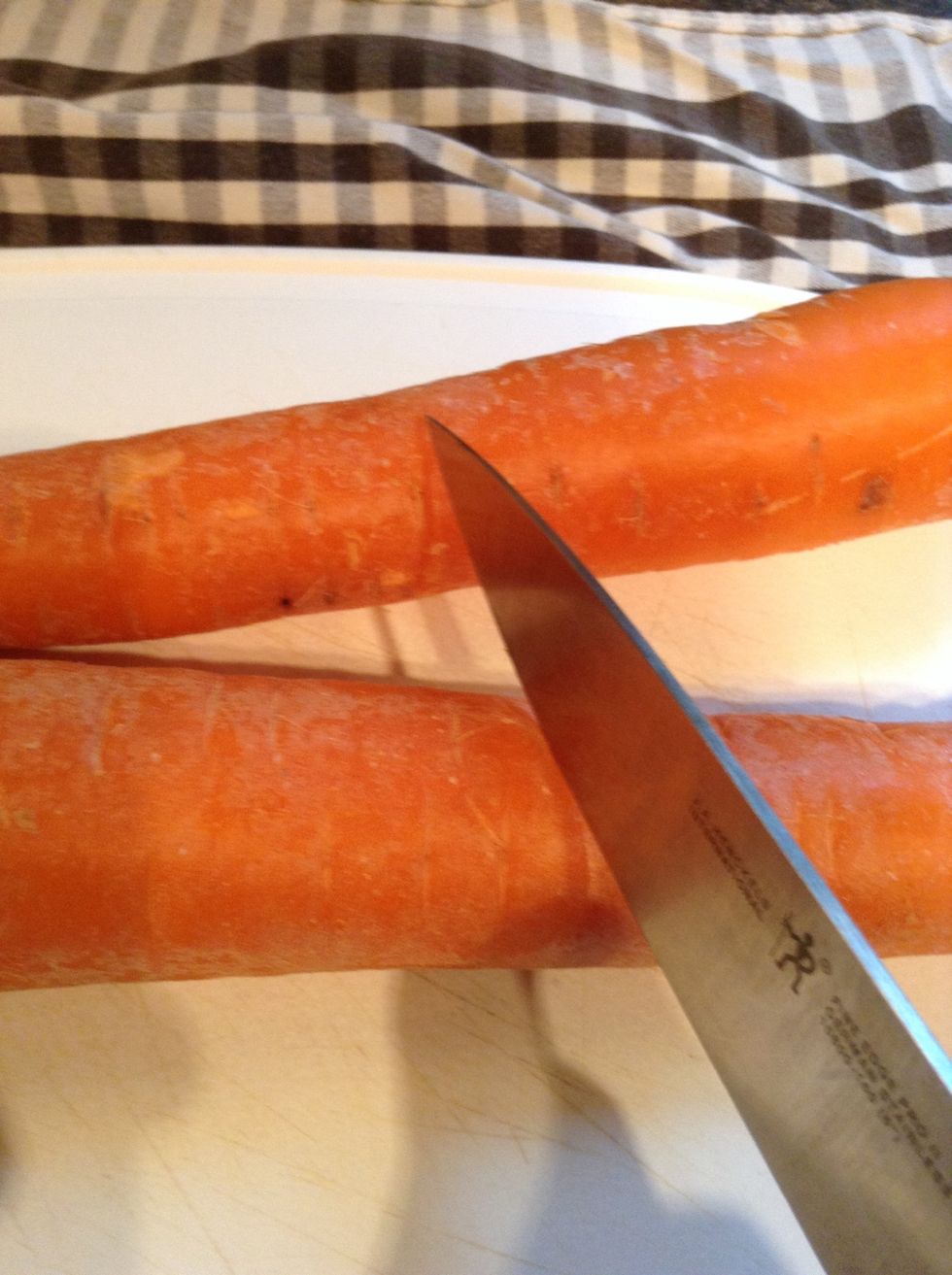 Wash, peel and chop those carrots!