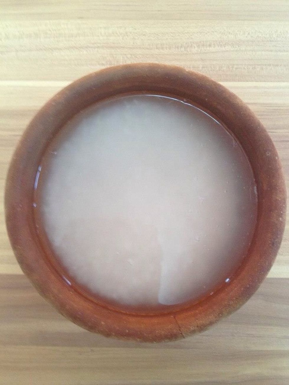 Wash rice well and place it in a bowl for an hour