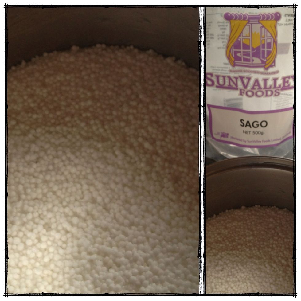 Wash sago and leave some water in it and keep aside for an hour .
