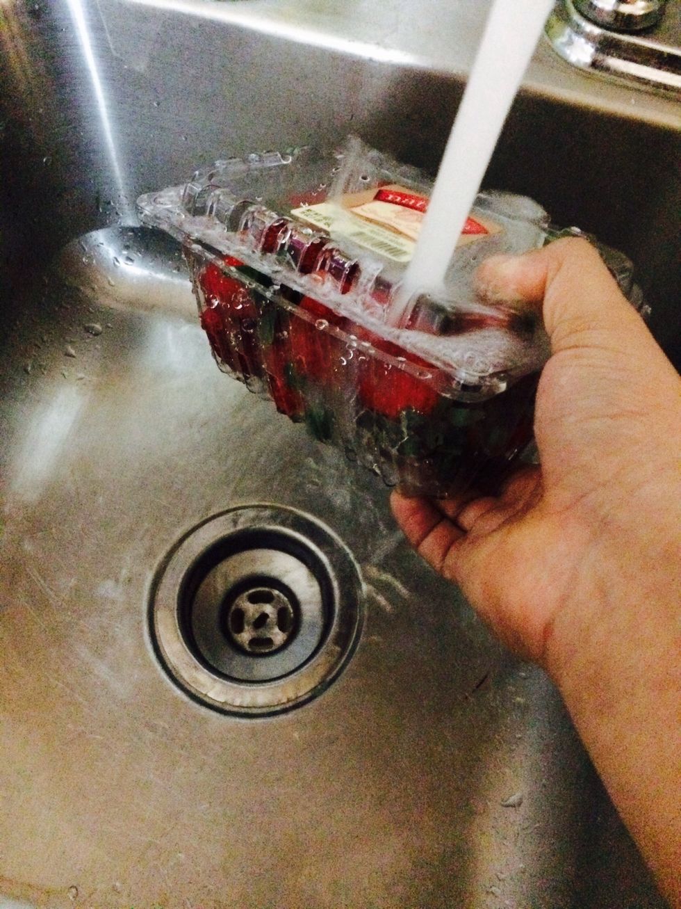 Wash strawberries