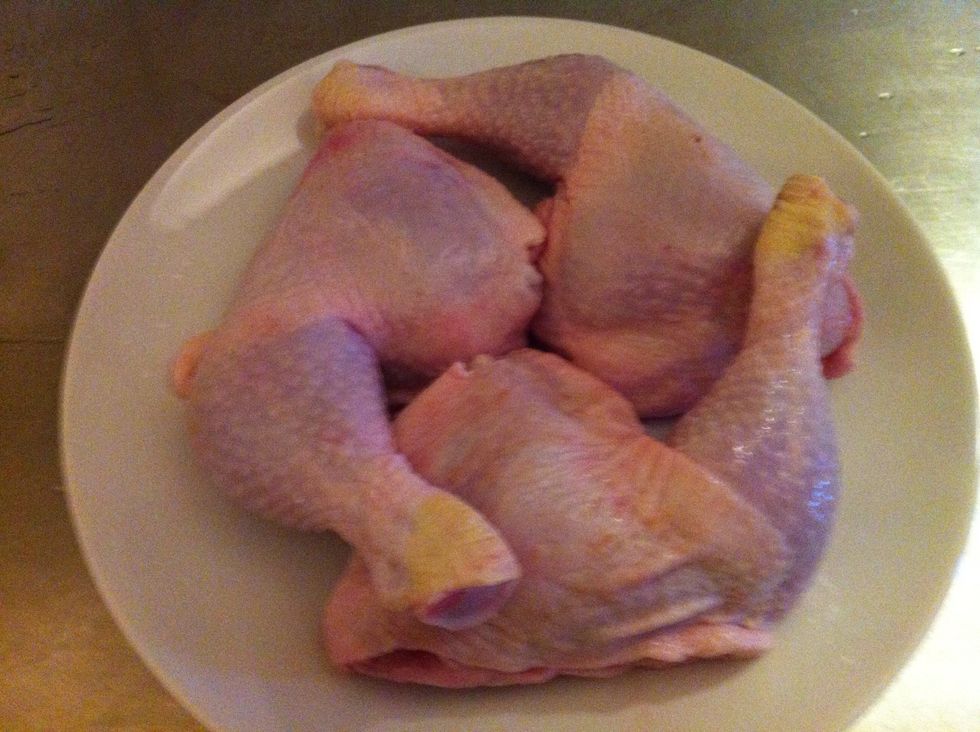 Wash the chicken legs and get them ready.