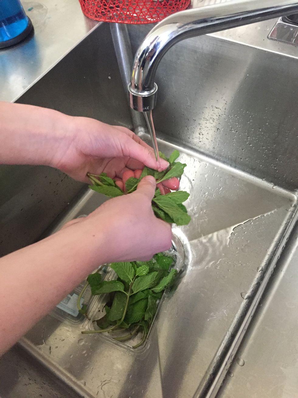 Wash the mint leaves for garnishing.