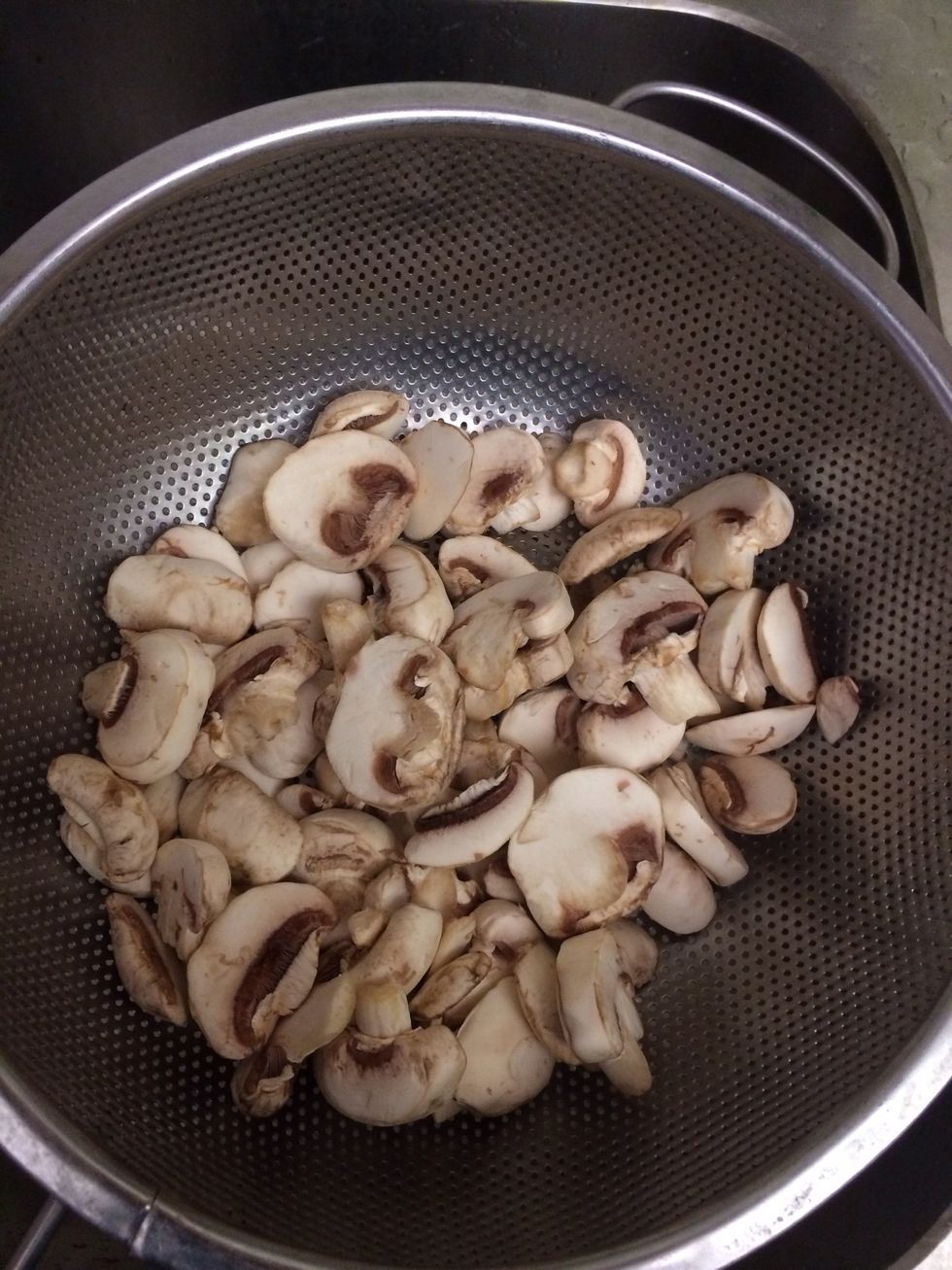 Wash the mushrooms