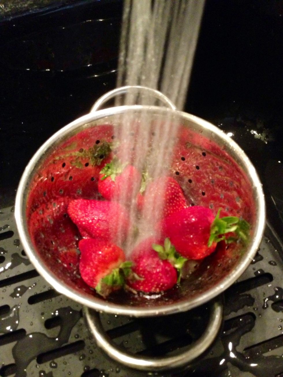 Wash the Strawberries.