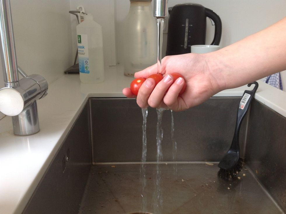 Wash the tomatoes \ud83c\udf45