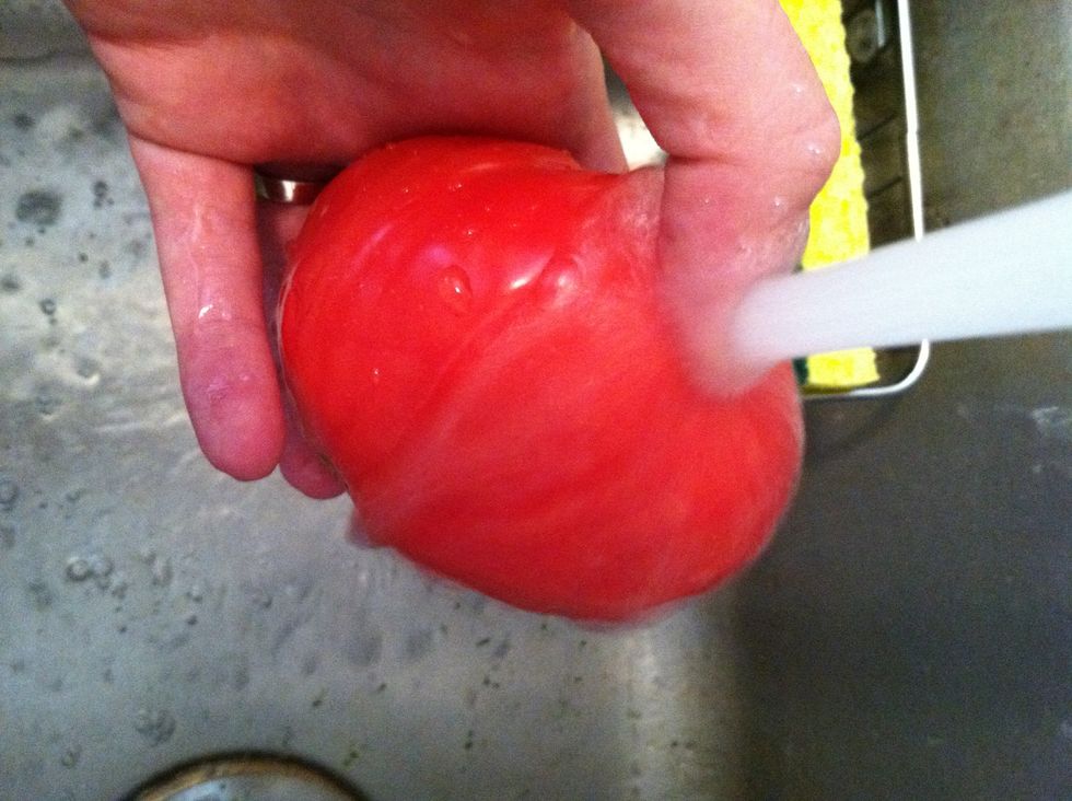 Wash the tomatoes