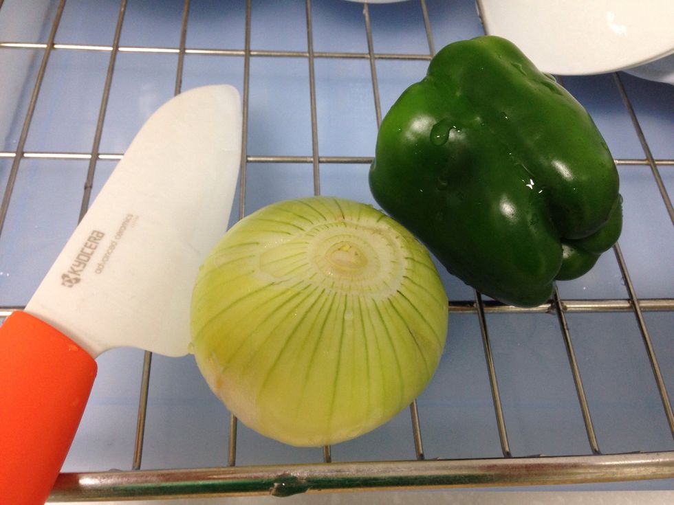 Wash vegetables (You may use carrots, too)