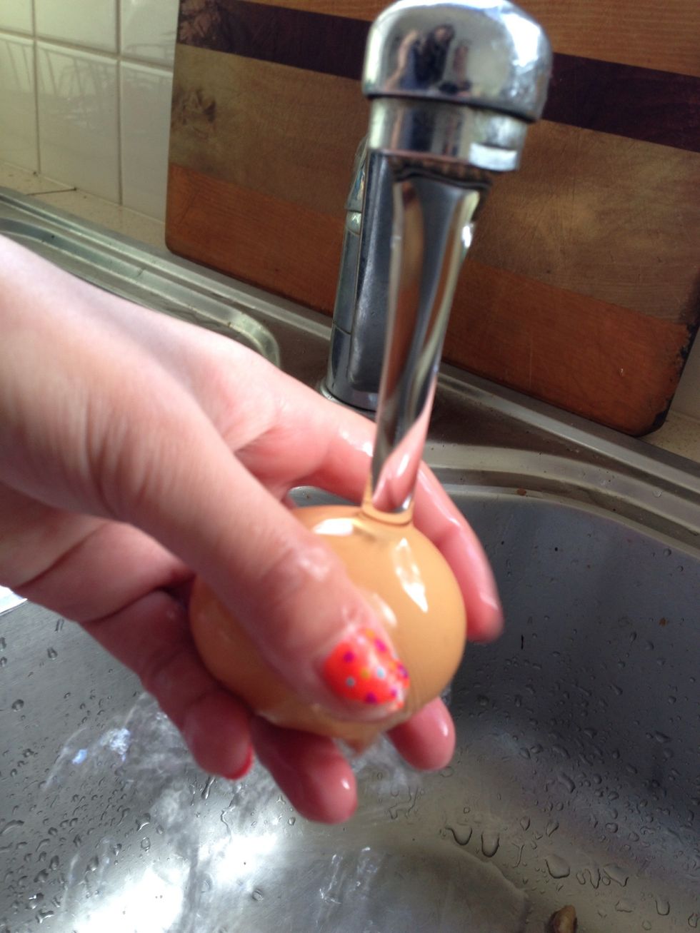 Wash your egg.