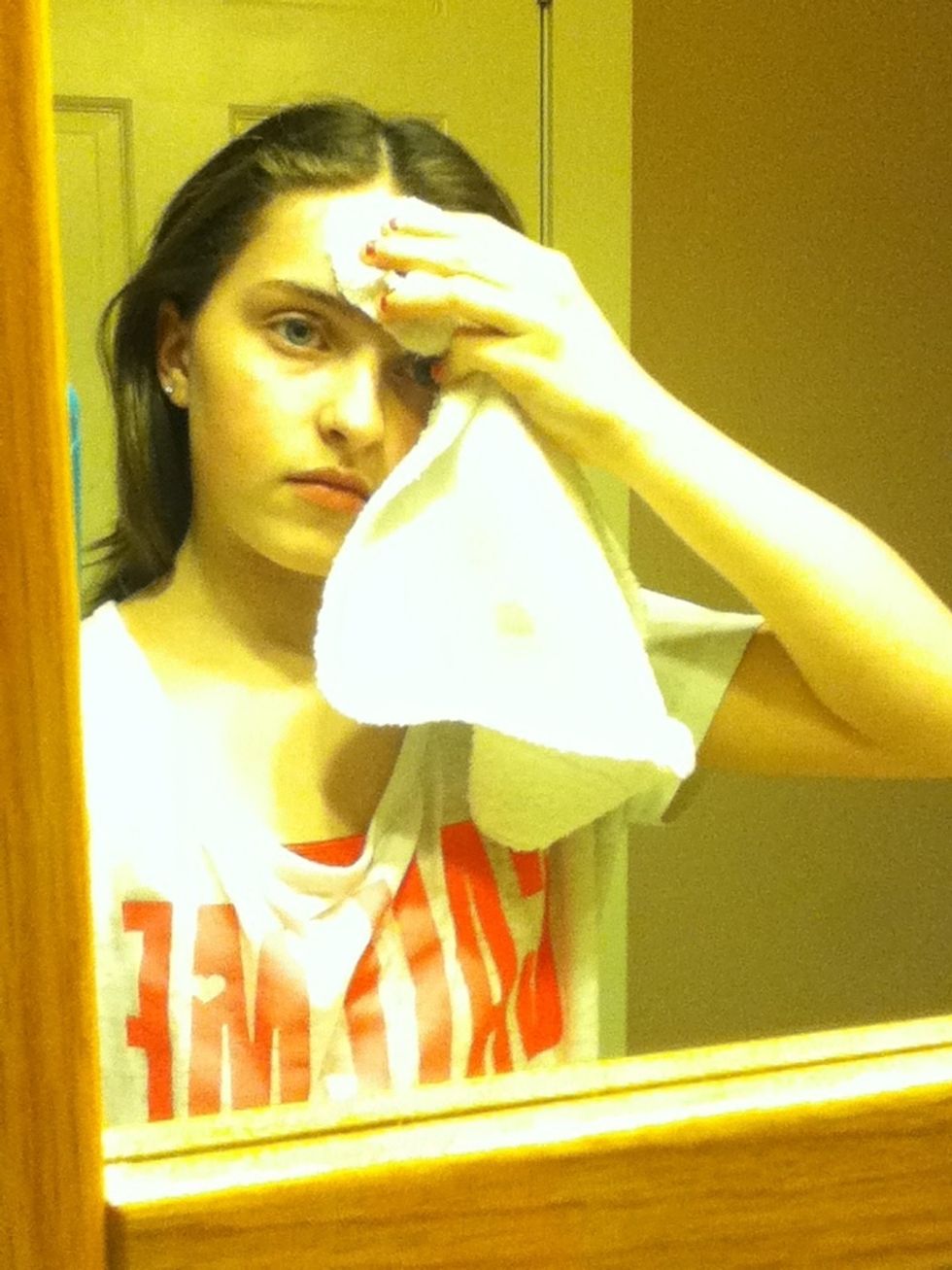 Wash your face!! I like to wet one side and wash then dry with the other side that's not wet!