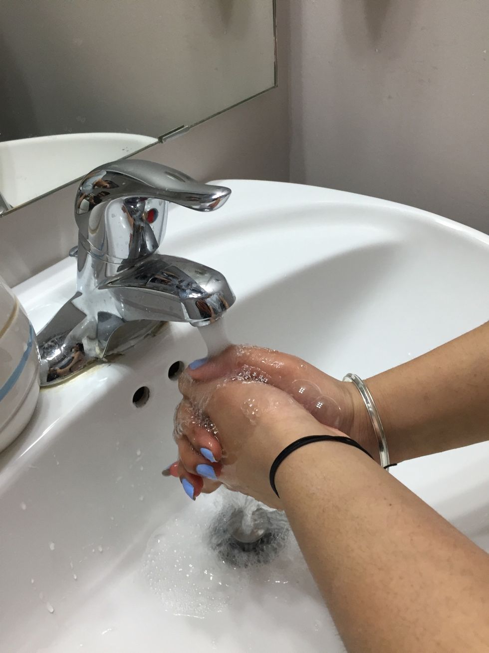 Wash your hands thoroughly before started to bake.
