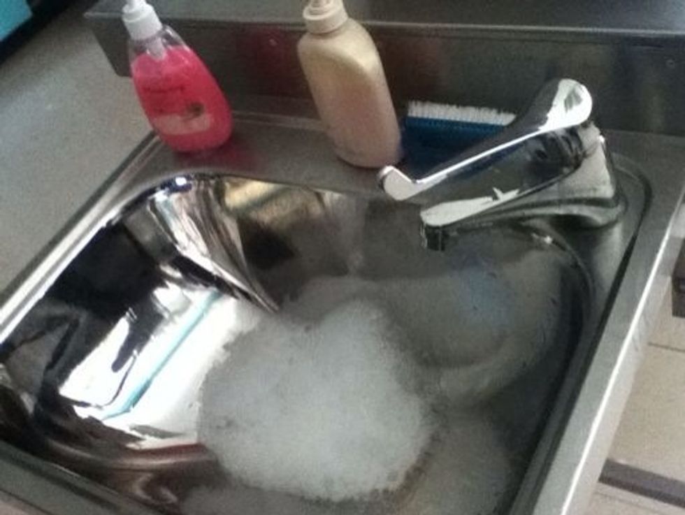 Wash your hands with soap and water before you start making the mozzarella.