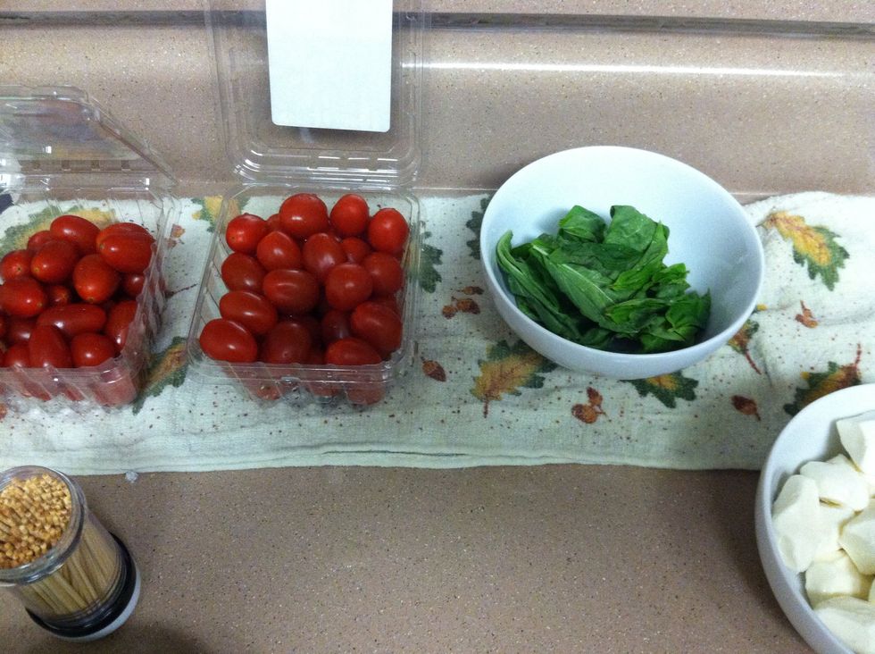 Wash your veggies and pat dry.
