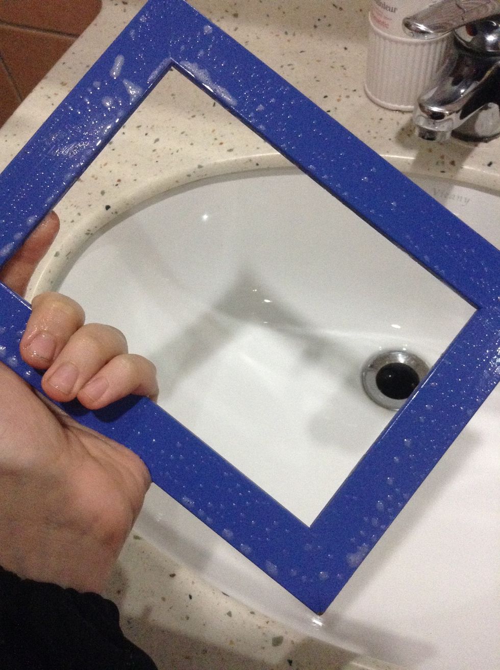 Washed it and rinsed. Just to give it a shinier look