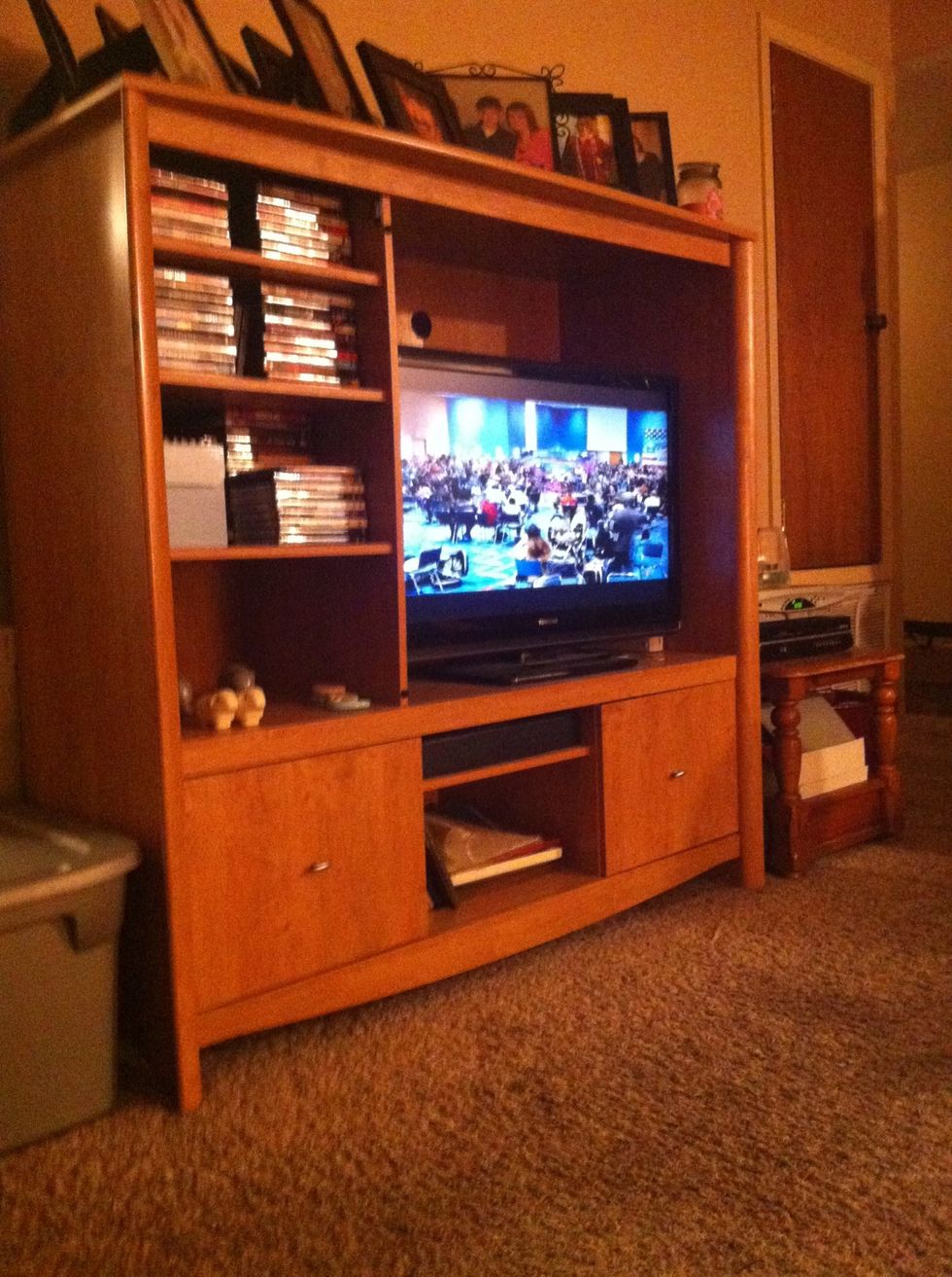 Watching television :D