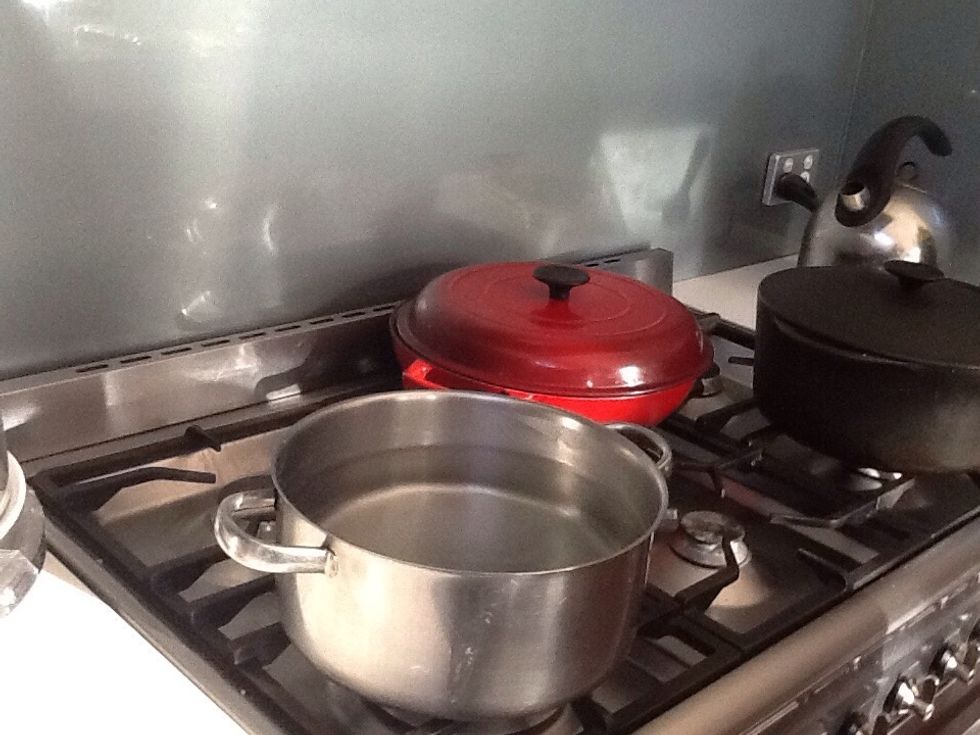 Water about to be boiled.