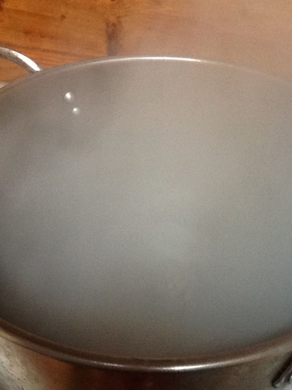 Water boiling and add half table spoon of salt.