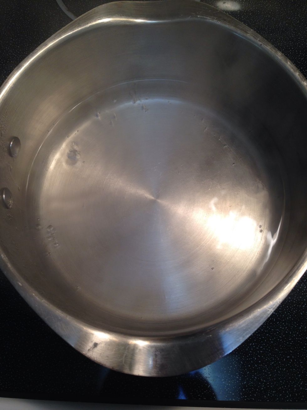 Water should be simmering now.