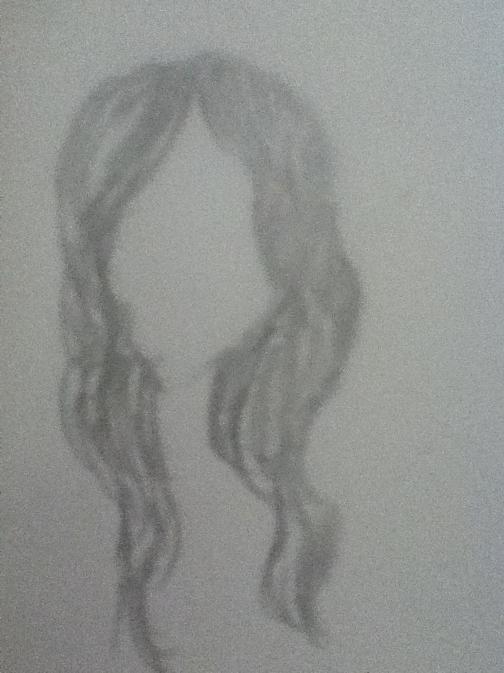 Wavy hair has more volume than straight and a lot of fun to draw.