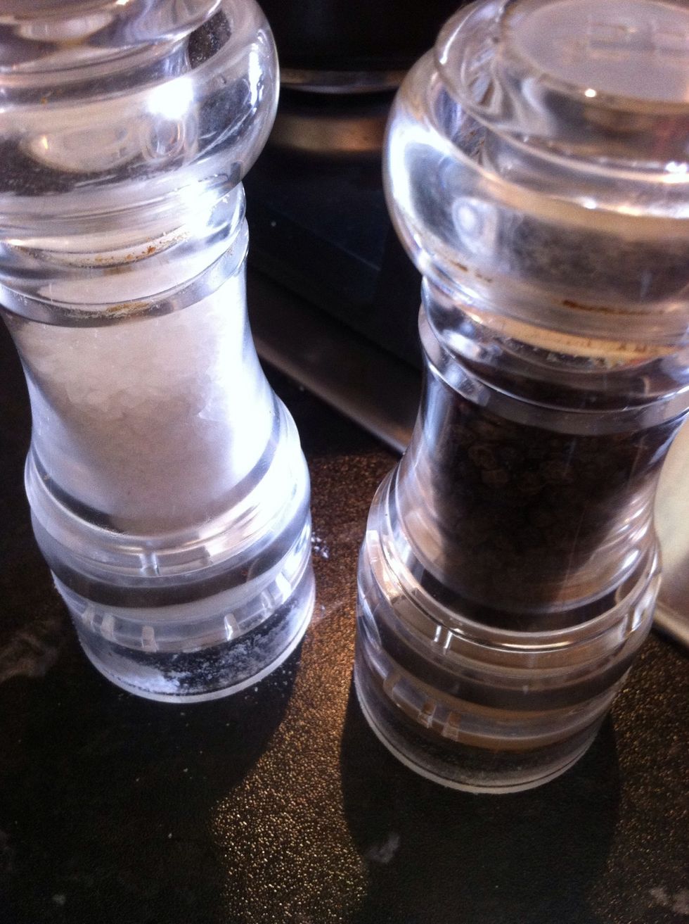 We add pinch of salt and pepper  Not too much of salt, serve the salt with the food