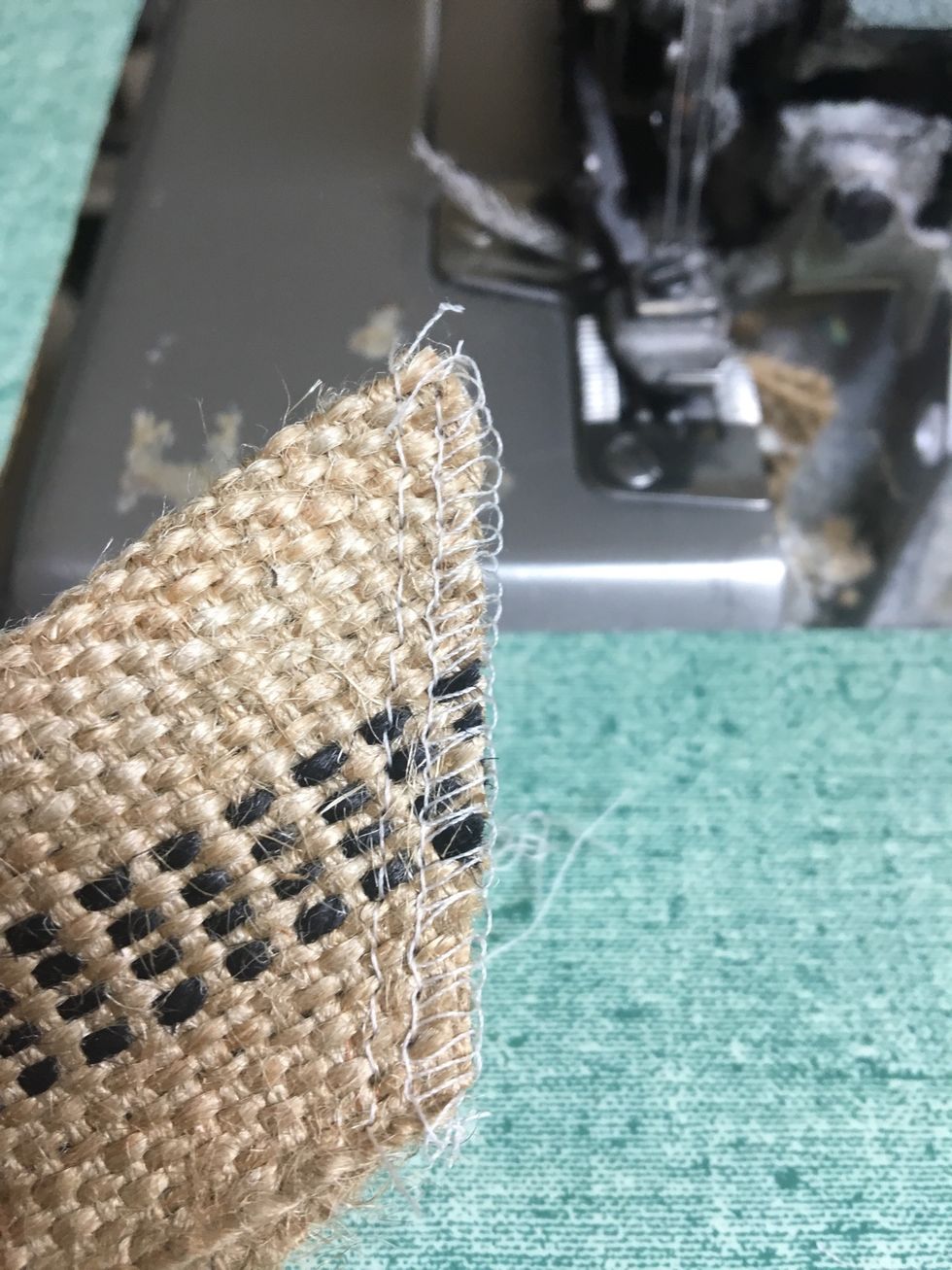 We apply Frey Chek along the edge to prevent raveling.