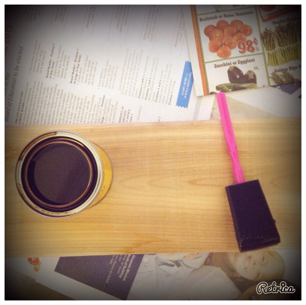 We are going to start the staining process. You want to make sure you have covered your workspace and you are working in a well ventilated area.