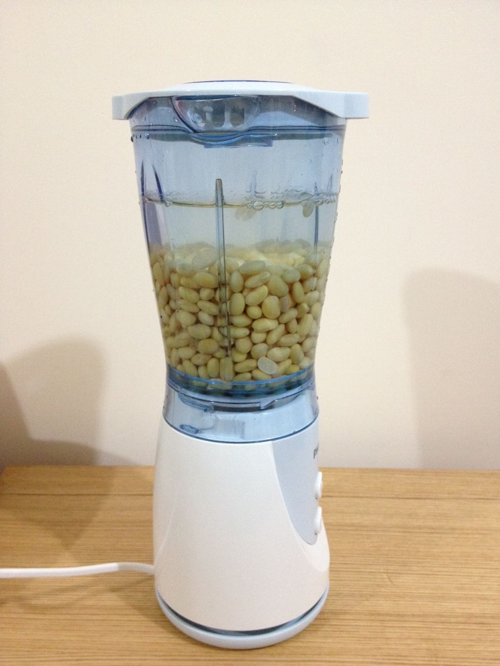 We are good to go! Due to different sizes of blenders, the time for blending may vary. I took about 1 minute to make them look "creamy" (Add a bit more water if they don't blend)