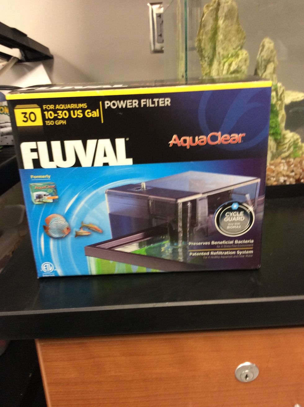 We are ready for the filter! This is the filter we are using. It was fairly easy to assemble, the instructions provided in the box do explain step by step on how to get this started.