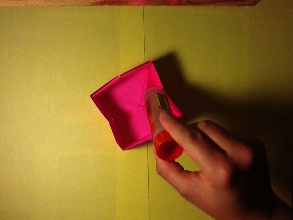 We can put paper in the interior triangles to finish with a better result