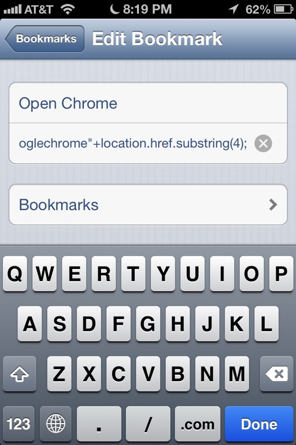 We can't copy from these snapguide steps but we can copy from the comments. So I'll paste it  in a comment to this step. Copy it from there. Paste It in the bookmark then Tap "Done".