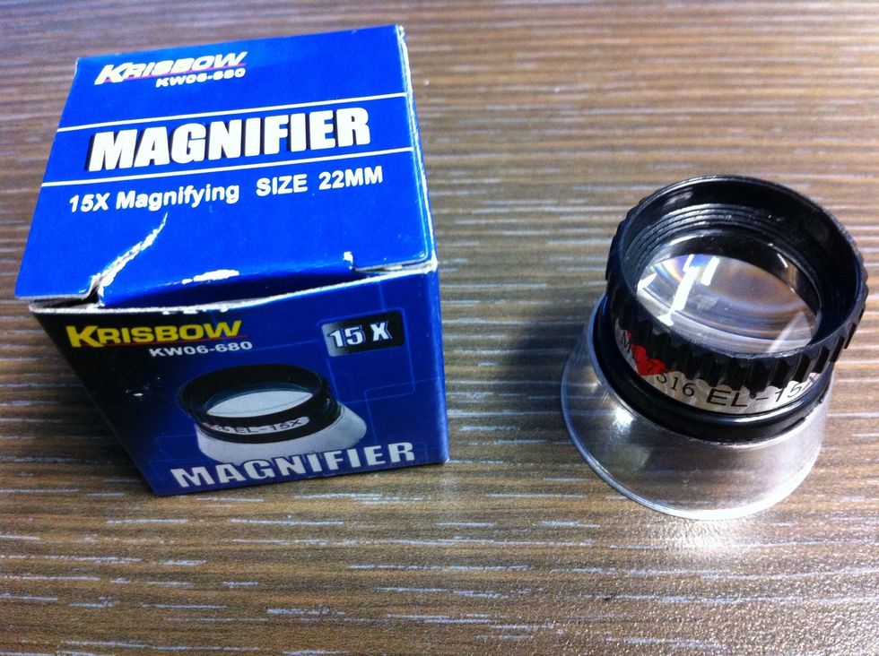 We can use magnifier lens for alternatif macro lens, we can buy this one at laboratory accessories shop, or Ace Hardware