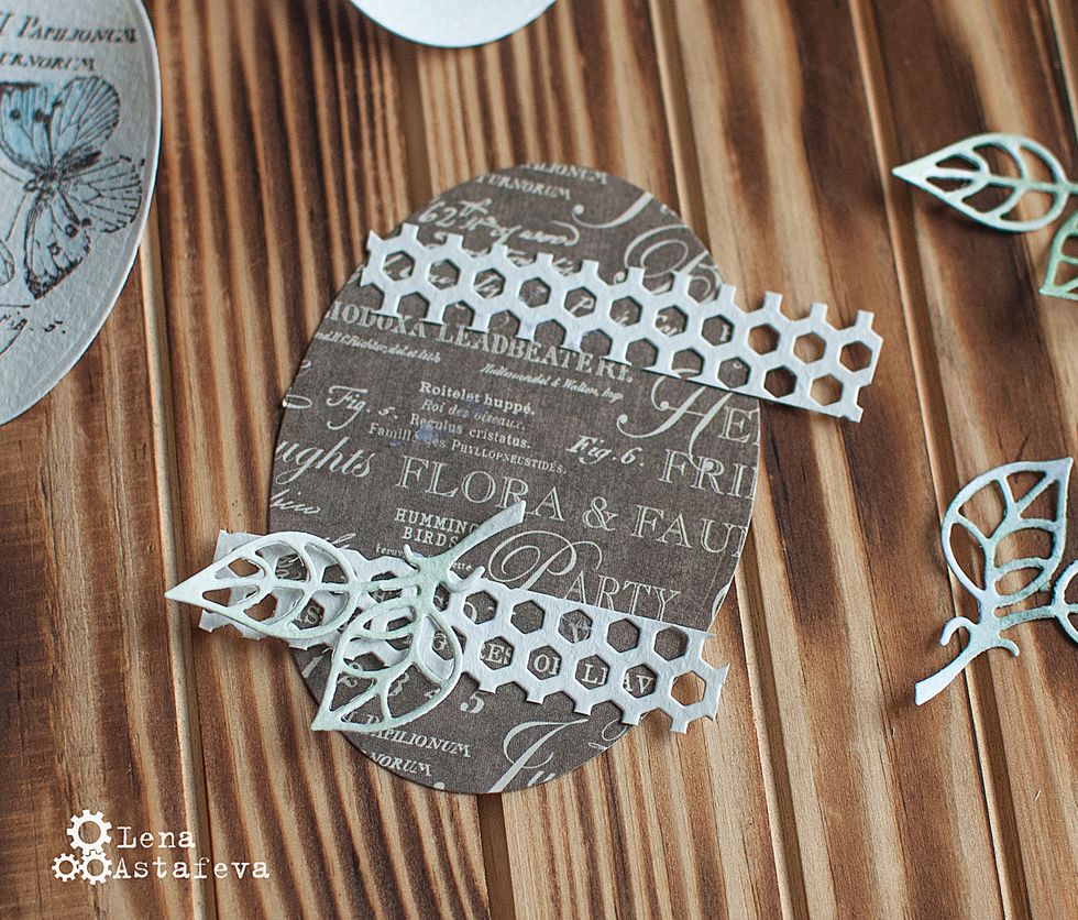 We create composition from some die-cuts