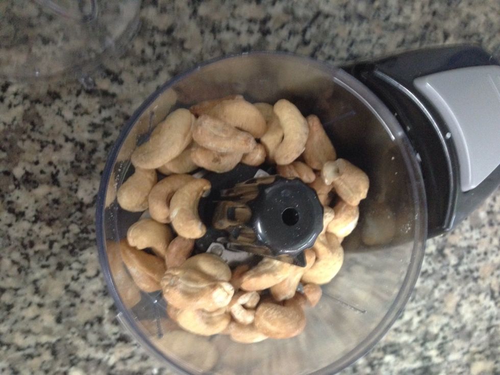 We crush the the cashew nuts ..