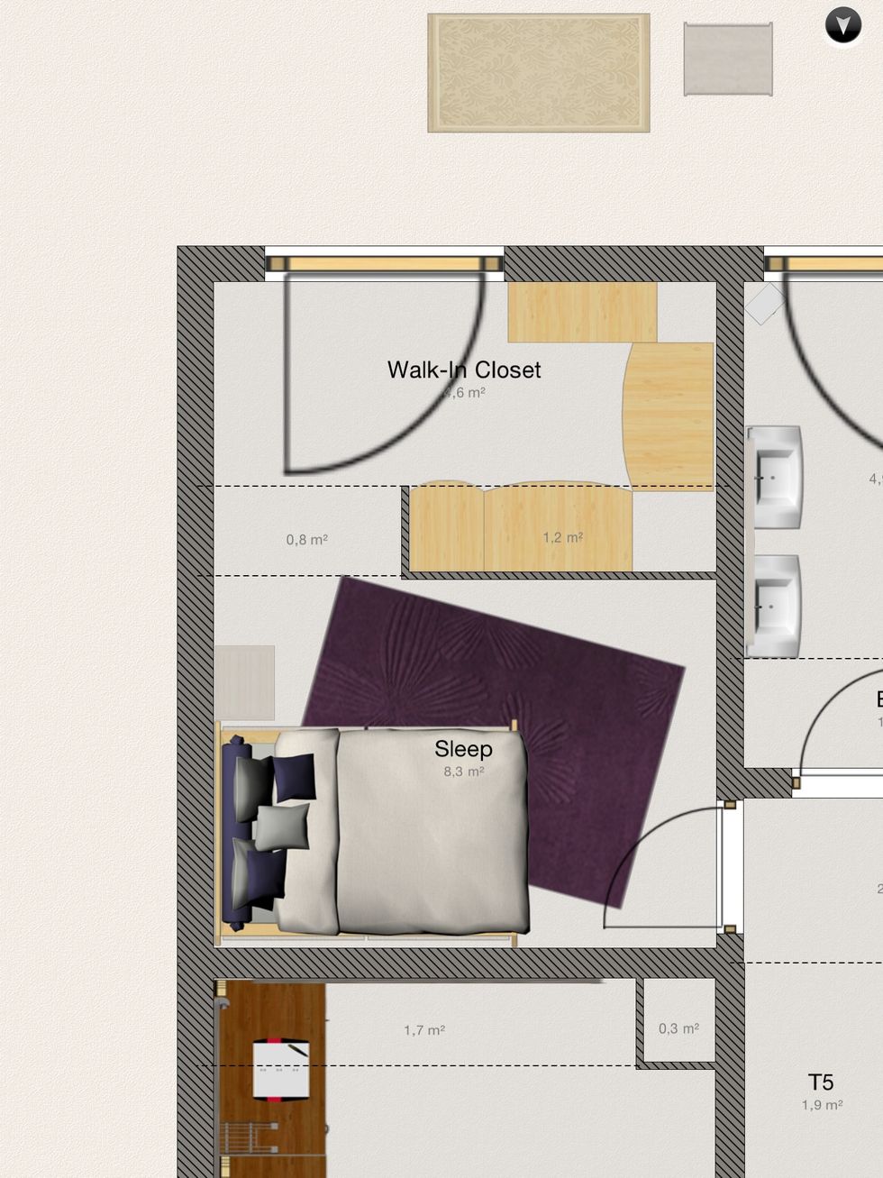 We don't have a huge bedroom but wanted to add a walk-in closet. We placed the IKEA wardrobes so the window could be opened. Because of the window, we could not add a door (which is not too bad).