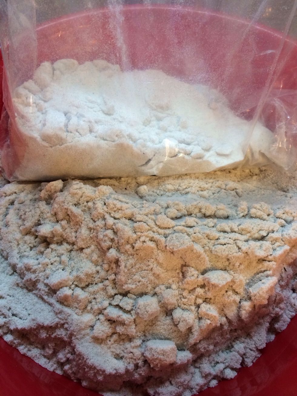 We got a gallon bag of sand.