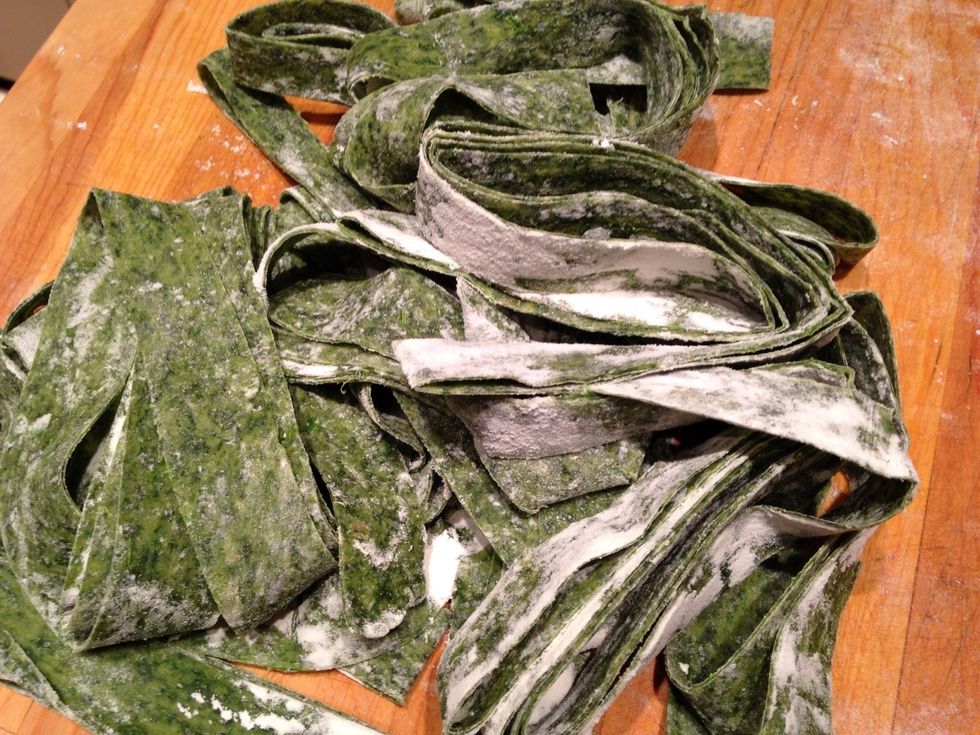 We hand cut* these noodles in the style of pappardelle pasta! You can choose the width you'd like.