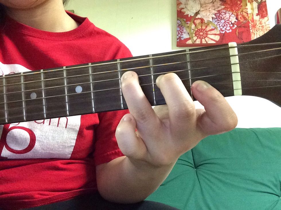 We'll be learning the final chord; the F chord. It's the hardest out of these four.