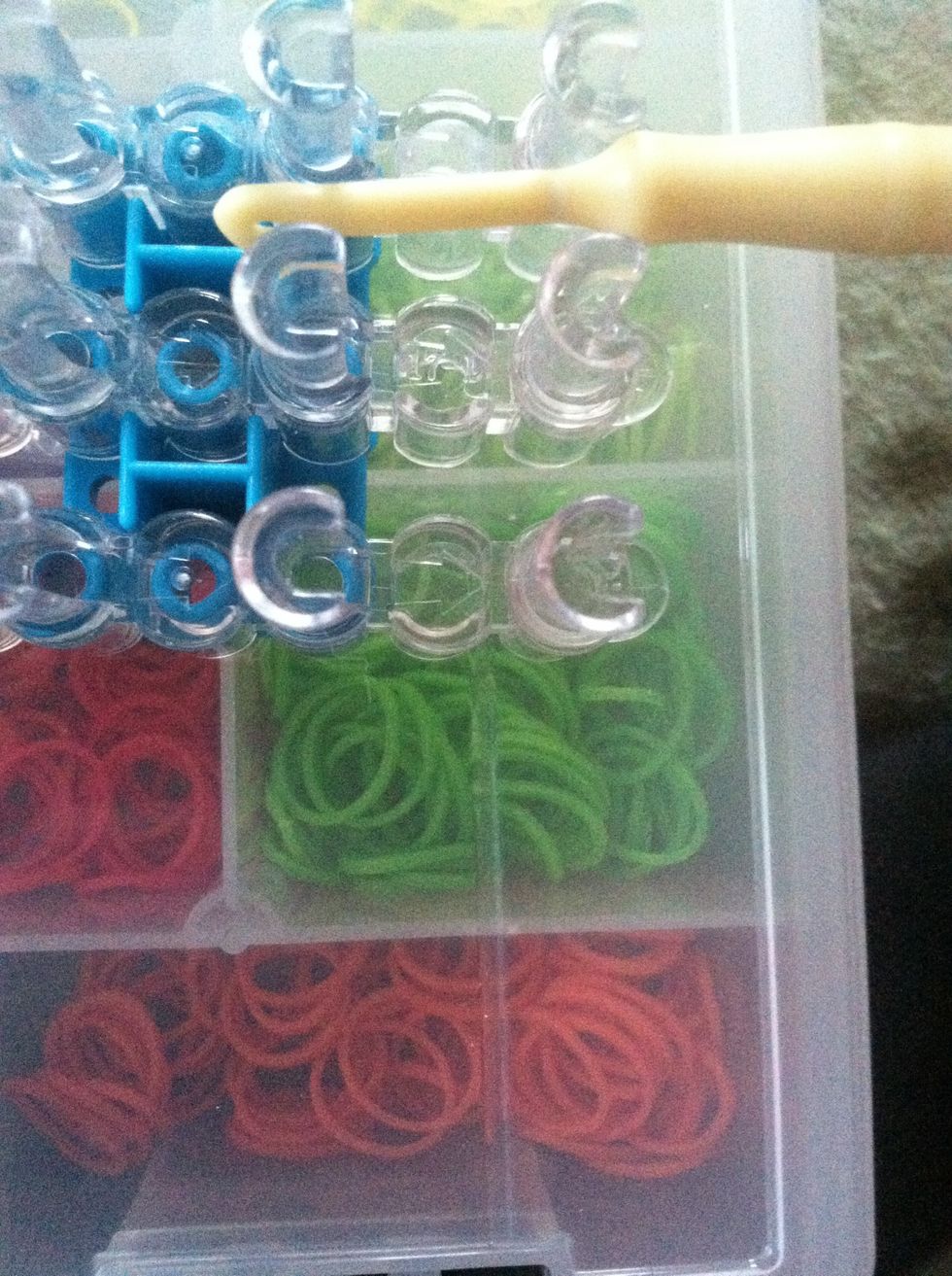 We'll be using these four pegs.