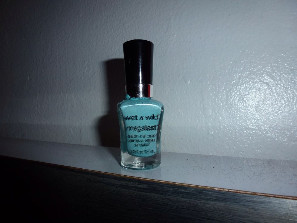 We'll start with the blue for the flowers.