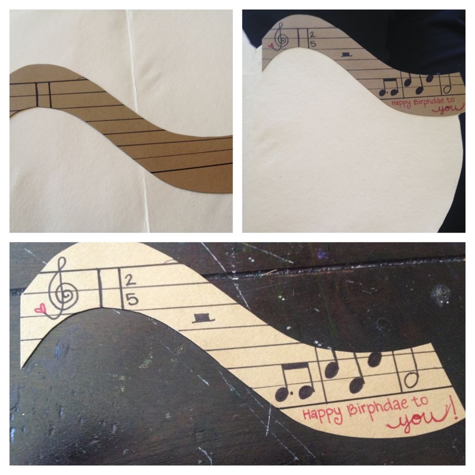 we're going to make it into a music bar! i found the notes for "happy birthday" from google, and with little musical knowledge copied them. i used 2&5 instead of 3&4 because my friend is 25.