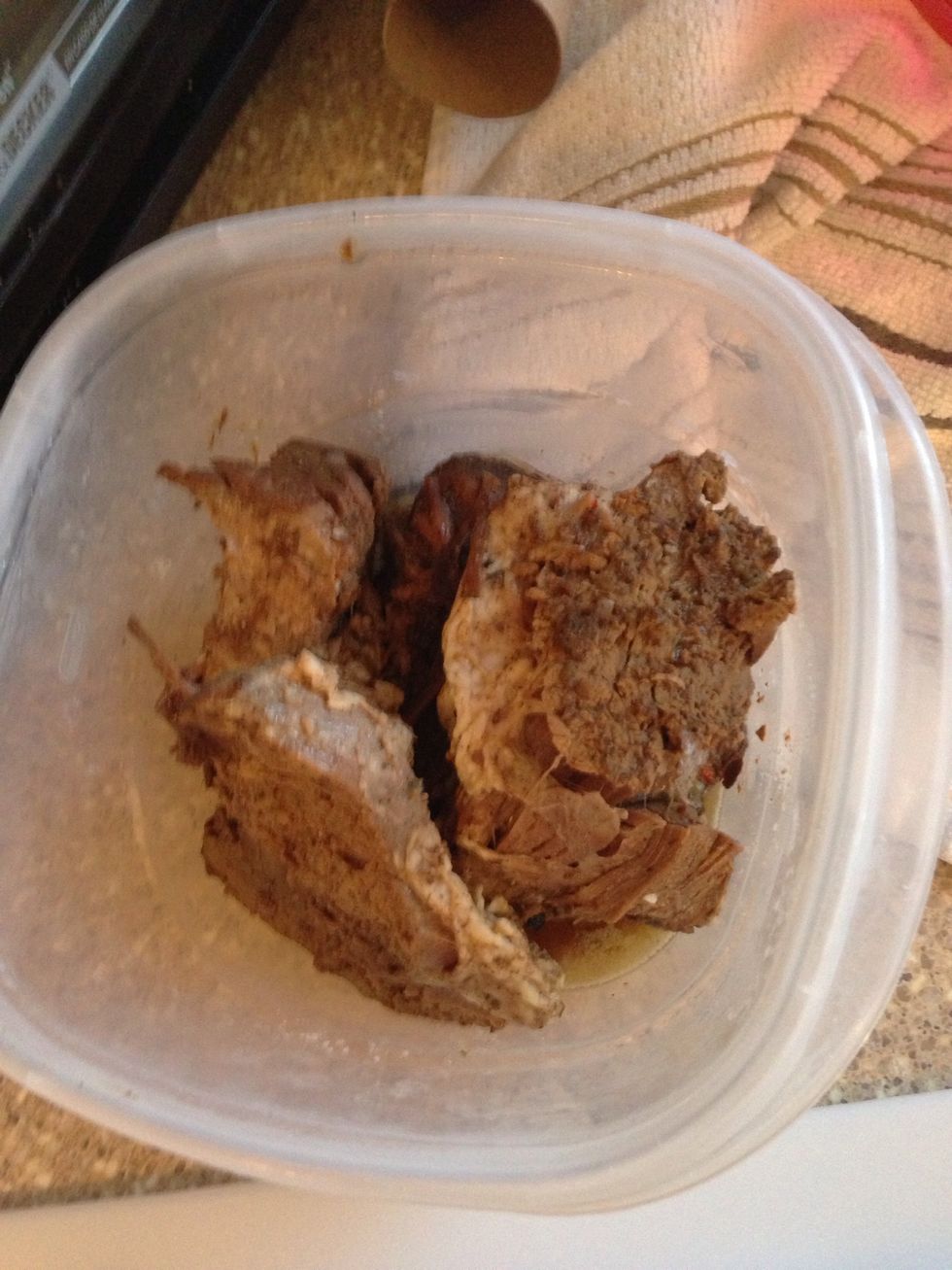 We're using leftover roast beef, you can brown a lb of ground beef instead