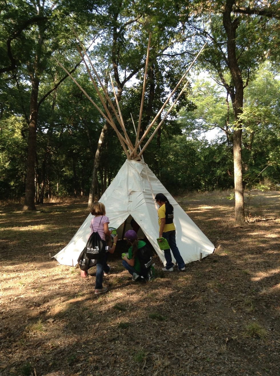 We saw this Indian tent on the trail!