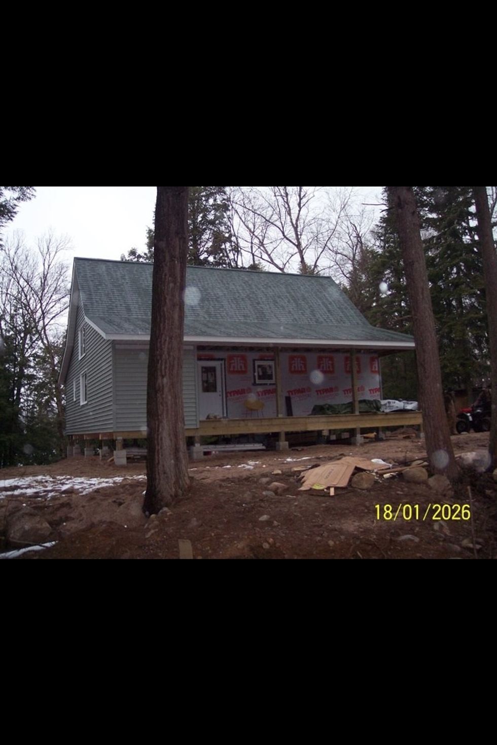 We start the siding.