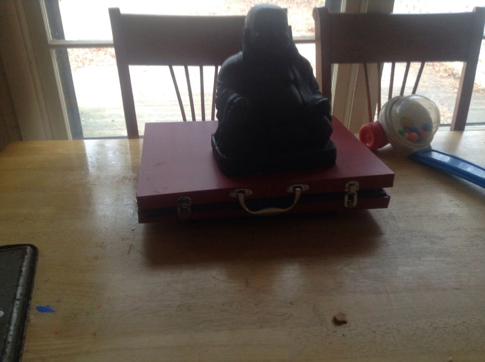 We then added a 15 pound weight to assure that all corks dried evenly and flat, near surface.