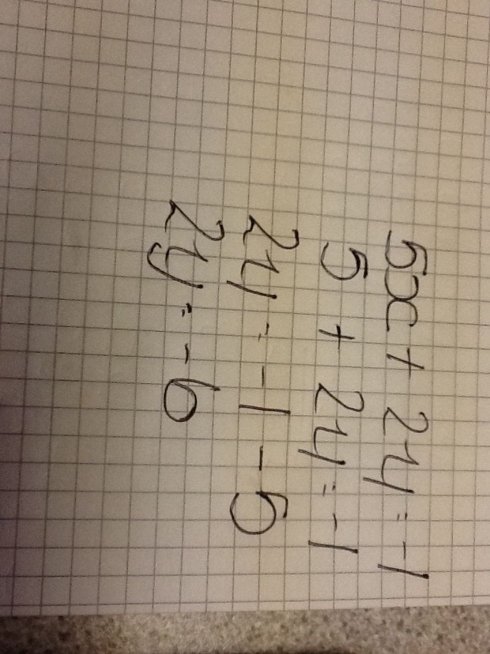 We then done the workings it -1-5 which was-6