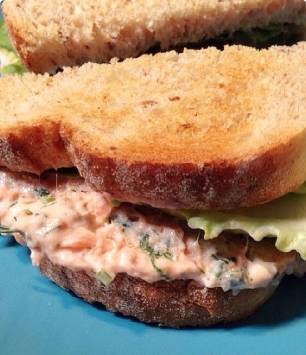 We toasted the bread but that's optional.