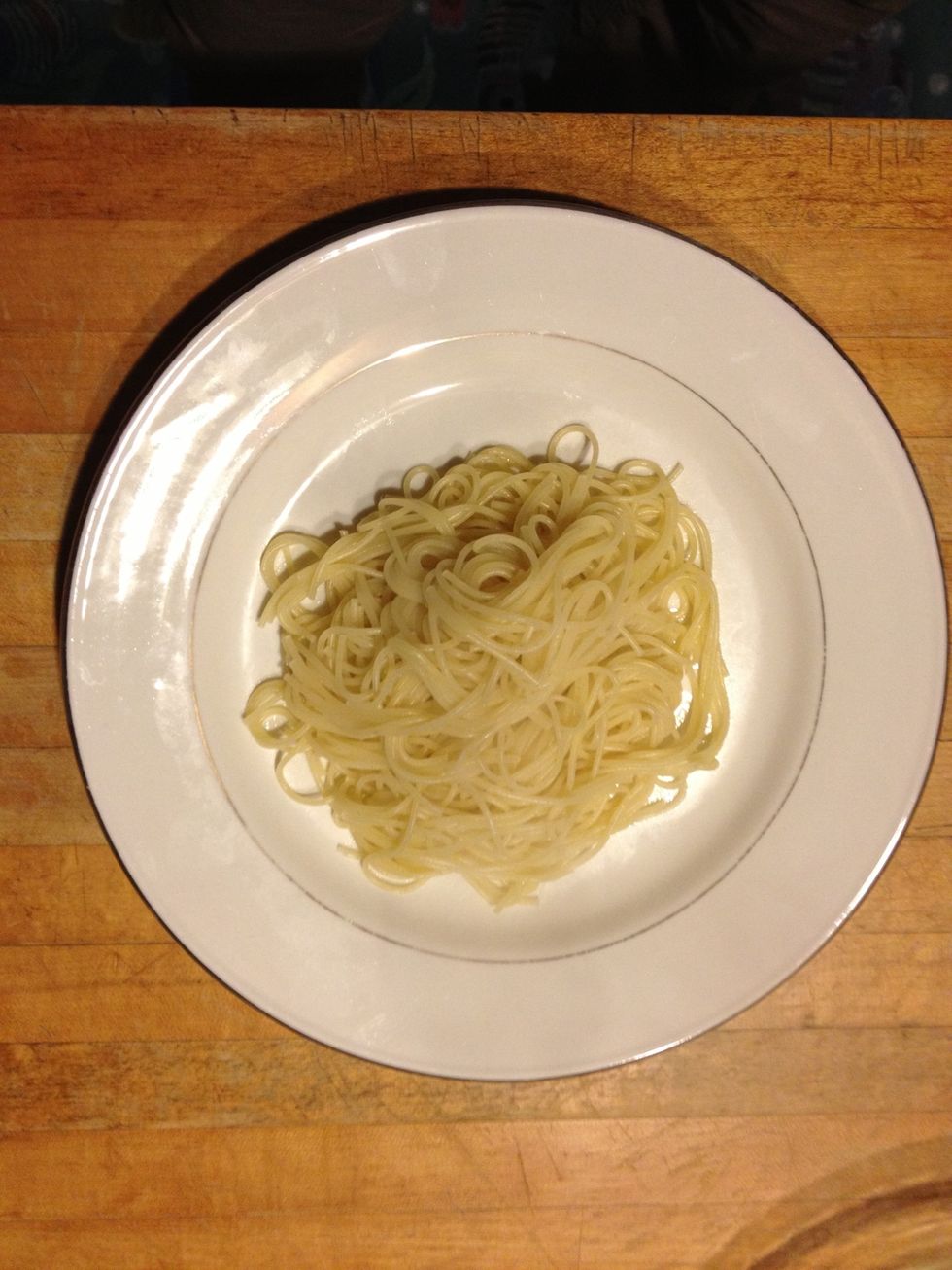 We use spaghetti for a base but really you can substitute spaghetti with anything you have in the kitchen