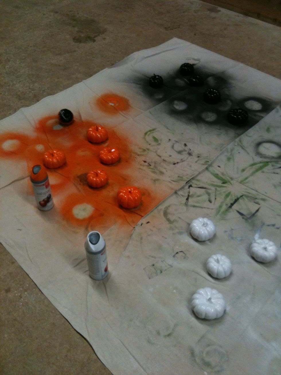 We used high-gloss orange, white, black, and silver.